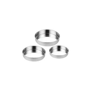 Victor V-DGP02 rozsdamentes acél kerek torta tálcaszett, 25/32/36 cm átmérő