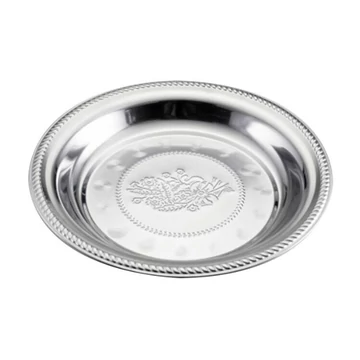 Victor V144-60 rozsdamentes kerek tálca, 60 cm átmérő, Thai virág mintával