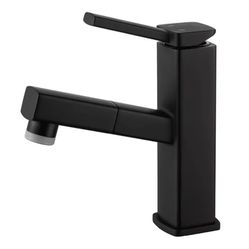 Welland FH-3400 Mosdó csaptelep, Kihúzható multifunkciós fej, Fekete