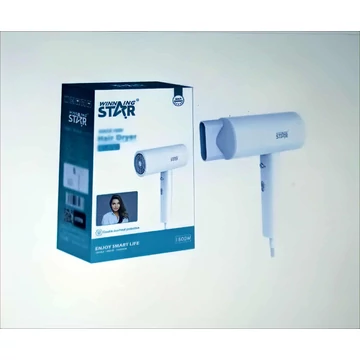 WINNING STAR ST-5707 Kompakt Hajszárító, 1800W, 2 Hő- és 2 Sebességfokozat, Hideglevegővel, Fehér