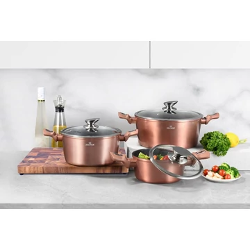 Zilner ZL-8562 6 részes gránit bevonatos rose gold edénykészlet