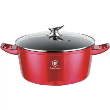 Zurrichberg ZBP-7125 Lábas márvány bevonattal, Ø 24x11.5 cm, 5.2 L, Piros