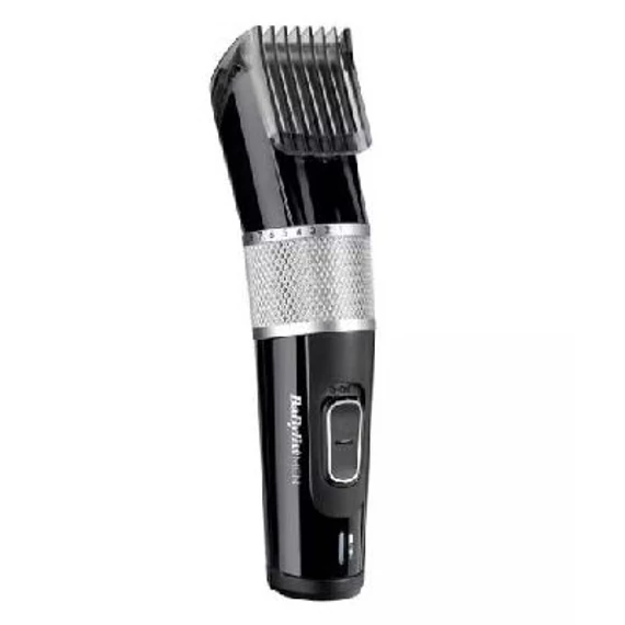 BaByliss E973E Vezeték nélküli hajvágó, 60 perces üzemidővel, Ezüst/Fekete