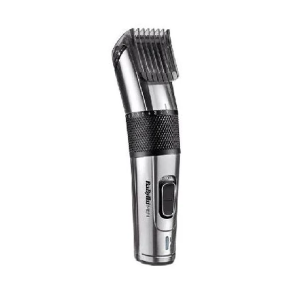 BaByliss E977E Vezeték/vezeték nélküli hajvágó, Titánium penge, Ezüst/Fekete