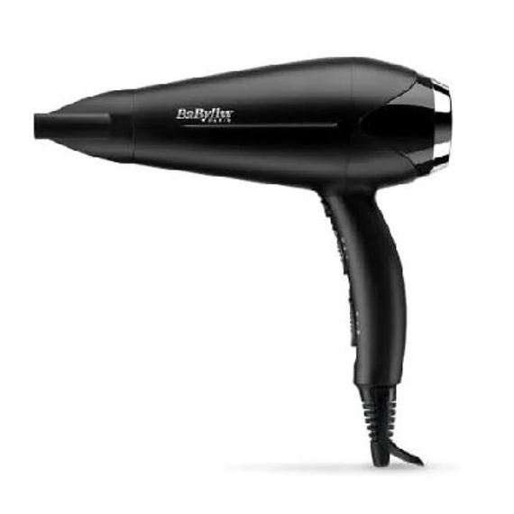 BaByliss D572DE Ionos hajszárító, kerámia bevonat, 2200W, Fekete/Ezüst