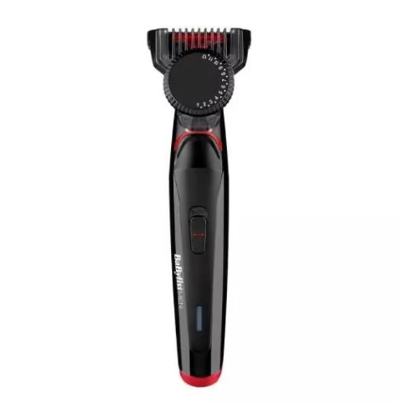 BaByliss T861E Szakállvágó, vezeték nélküli, 23 vágáshossz, Piros/Fekete