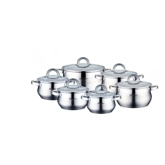 Bachmayer BM1212 12 részes edénykészlet-fedővel 