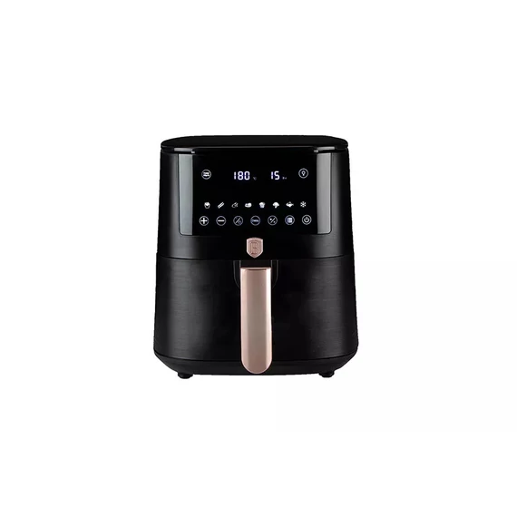 Berlinger Haus BH/9537 fekete- rose gold 5 L forrólevegős sütő 1400W XL méret Kosár tapadásmentes bevonattal Digitális