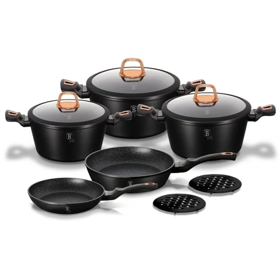 BERLINGER HAUS BH/1645N 10 részes edénykészlet, Black Rose Collection