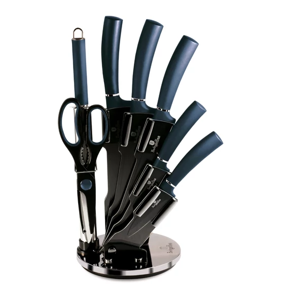 BerlingerHaus BH-2564N 8 részes késkészlet akril állvánnyal Metallic Line Aquamarine Edition 