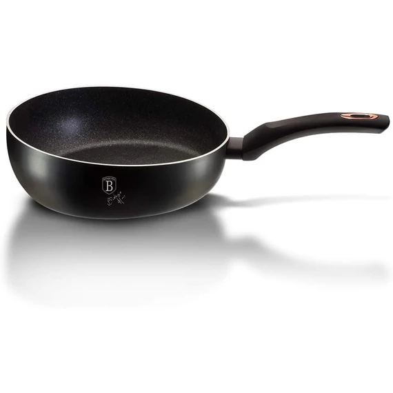 BERLINGER HAUS BH/1855NO alumínium márvány bevonatos serpenyő, 26cm, 2.8 l, Matt fekete-rose gold