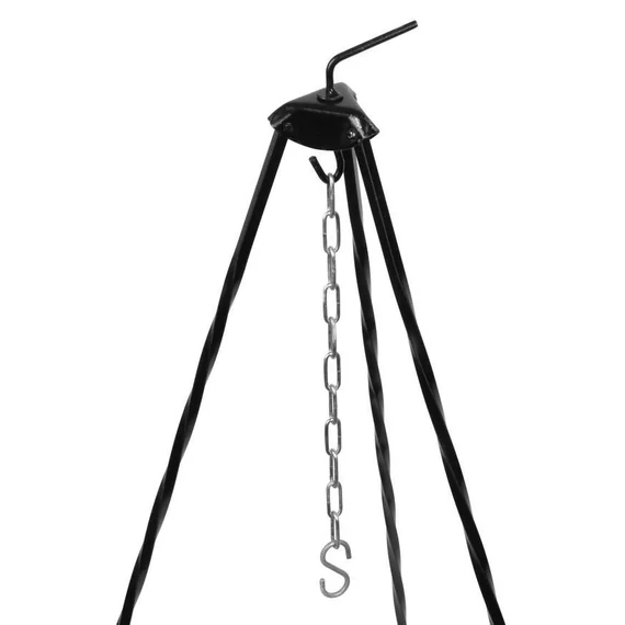 Bogrács állvány 120 cm, lánccal, kampóval