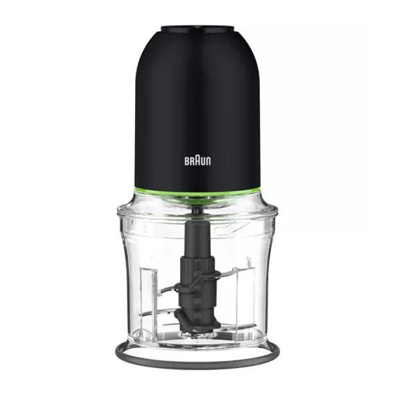 Braun CH3011BK Aprító, 500 W, Quadblade technológia, 2 Sebességszabályozás, Fekete
