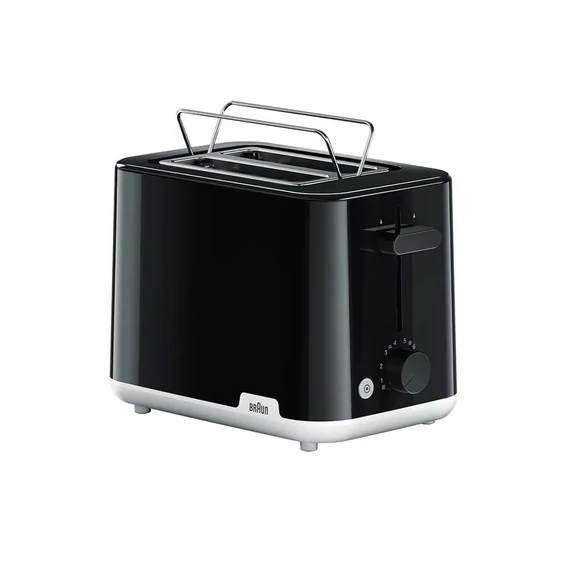 Braun HT 1010BK 2 szeletes kenyérpirító, 900W, 8 fokozat, kenyérkiemelő, fekete