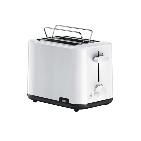 Braun HT 1010WH 2 szeletes kenyérpirító, 900W, 8 fokozat, kenyérkiemelő, fehér