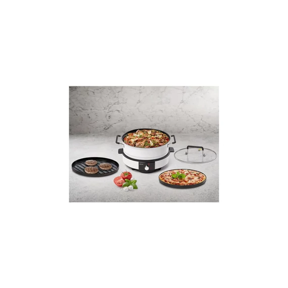 Delimano Elektromos sütő-főző edény, 2000 W, 4 liter,  4 az 1-ben, 12 fokozat, 40-300  ͦC sütési hőmérséklet