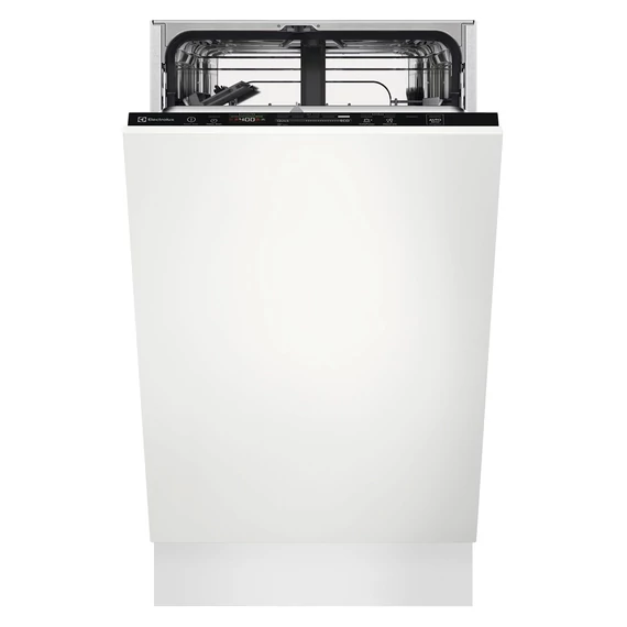 Electrolux EES42210L teljesen integrálható beépíthető keskeny mosogatógép, 9 teríték, 10 l vízfogyasztás, 8 program,  QuickSelect, AirDry, fekete