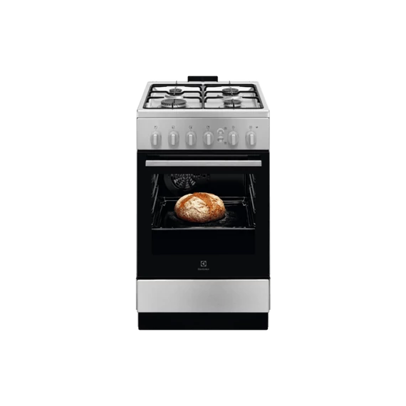 Electrolux LKG504011X gáztűzhely, 57 l, 50°C - 250°C hőmérséklet tartomány, Hőfokszabályozó, Katalitikus tisztítás, Rozsdamentes acél