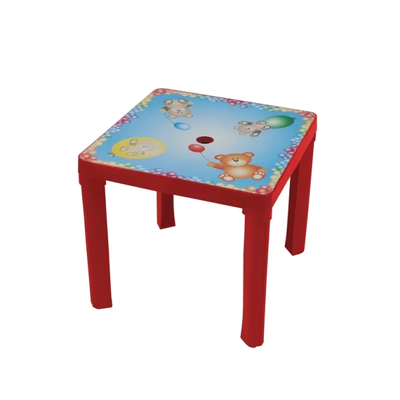 FLAIR Fantasy 60978 gyerek asztal 46x46x43 cm, Piros