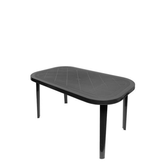 FLAIR Duna 70214 antracit kerti ovális asztal 140x80x72 cm