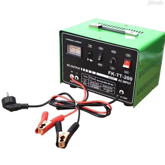 Flinke FK-TT-200 50-400 Ah-os minőségi akkumulátor töltő, gyorstöltés funkcióval 