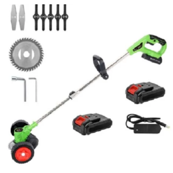 Flinke FK-AKK-3050 Akkumulátoros  kerekes fűkasza, 2 db 48 V Li-ion akkumulátor, 18000 fordulat/perc,150 mm vágási szélesség, állítható nyél, 14 részes kiegészítő