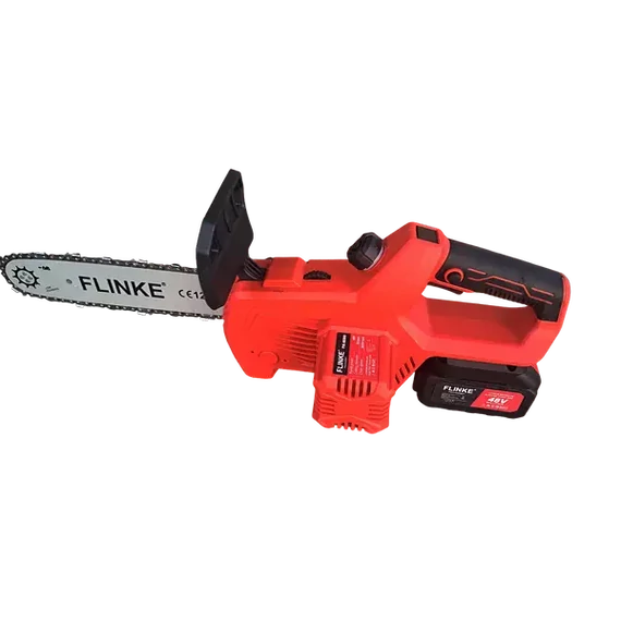 Flinke FK-8080 Akkumulátoros kompakt láncfűrész, 30.48 cm vágólap, 2 db 48 V/4000 mAh Li-ion akkumulátor, 1 db 45 szemű lánc, LED kijelző