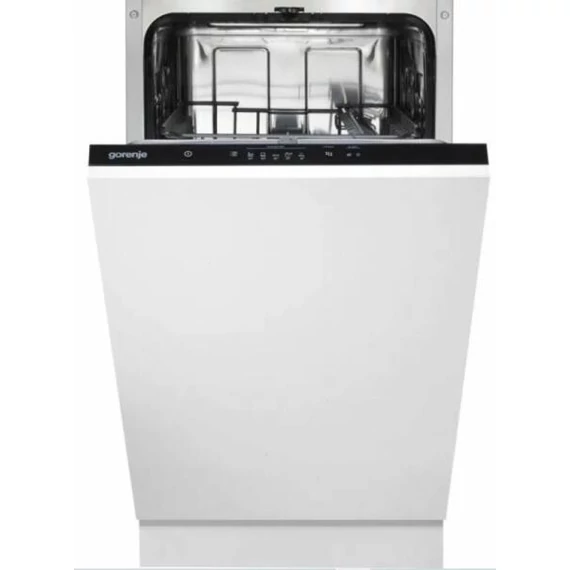 Gorenje GV520E15 teljesen integrálható beépíthető mosogatógép, 9 teríték, 9 L fogyasztás, 5 program, 47 db zajszint, E energiaosztály, Alsó evőeszköztartó kosár, 45 cm, Digit. kijelző nélküli, fehér