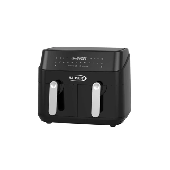 Hauser AF-2450 Forrólevegős sütő/Air fryer, 2 x 4.5 liter, 1750W, Fekete !!!KARÁCSONYI KEDVEZMÉNY -20% DECEMBER 15-IG, A KÉSZLET EREJÉIG!!!