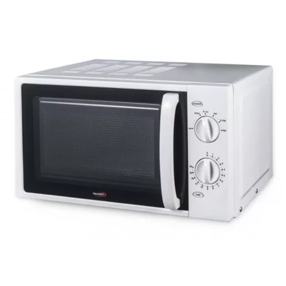 HAUSER MW-820 MIKROHULLÁMÚ SÜTŐ, 700 W, 56 dB, 20L, IDEÁLIS MÉRETŰ, SZABADONÁLLÓ, SÜTŐ BEVONATA: ROZSDAMENTES ACÉL, FEHÉR