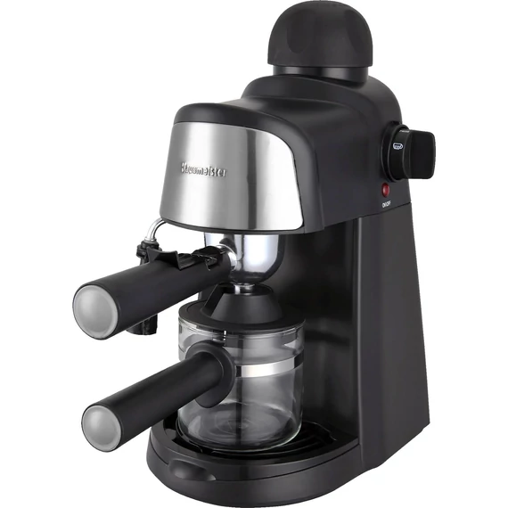 HAUSMEISTER HM6209 Eszpresszó kávéfőző, 800W, 3,5 bar, 0,24 l vízszint jelzős tartály, 4 személyre, Fekete
