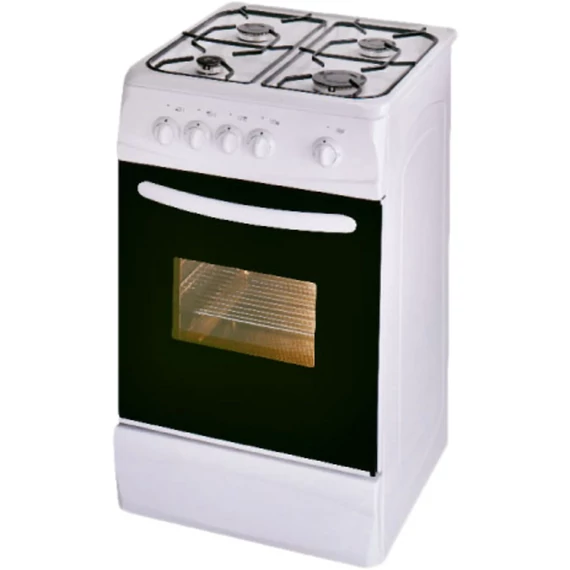 Hausmeister HM 5000 gáztűzhely, 4 égő, Zománcozott, Fehér