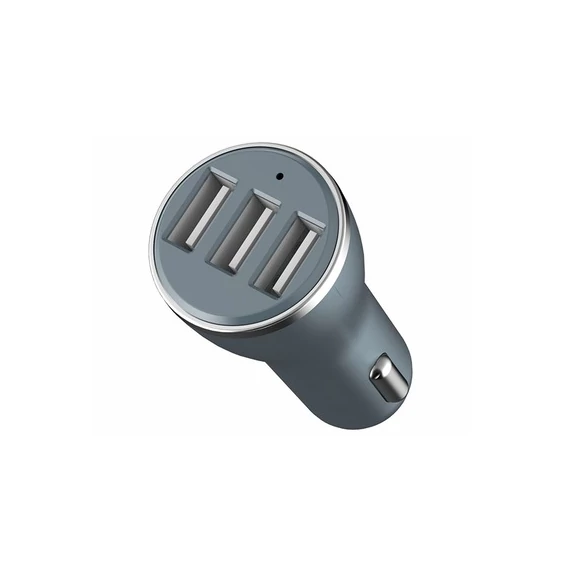 Havit HV-H212 3-as USB autós töltő szivargyújtóba, 5V/4.2A, grafit