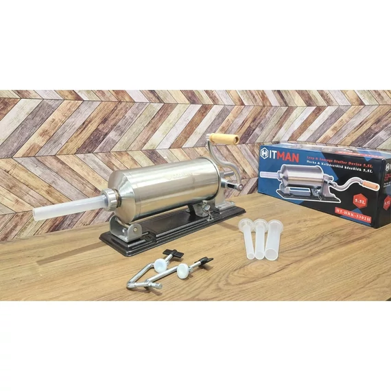 Hitman 5,5 kg-os kolbásztöltő és hurkatöltő gép, rozsdamentes HT-HRK-3302H