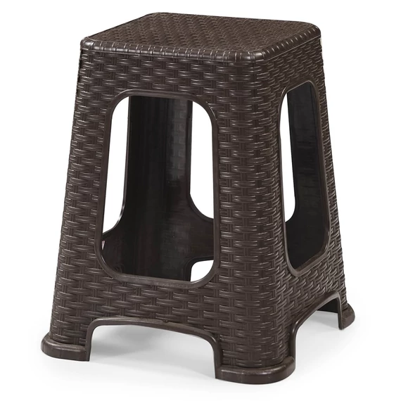 IRIS GF-400BR Star barna Műanyag rattan zsámoly 35x35x46 cm