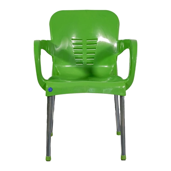 IRIS GF-700GR Paris kerti műanyag szék, fém lábakkal, Zöld, (60x50x80cm)