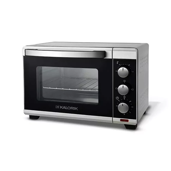 Kalorik OT2011SR minisütő, 1280 W, 19 liter, 1-60 perc időzítő, 100-230°C, dupla üvegű ajtó, Ezüst-fekete