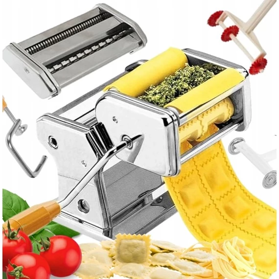 Klönberg KB-1303 5 részes tésztakészítő és tésztavágó gép, cérna- és széles metélt, ravioli, lasagne, spagetti készítéséhez