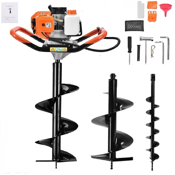 KRISCHNER BELSŐÉGÉSŰ TALAJFÚRÓGÉP+FÚRÓSZÁR 100/150/200 mm KR 7175