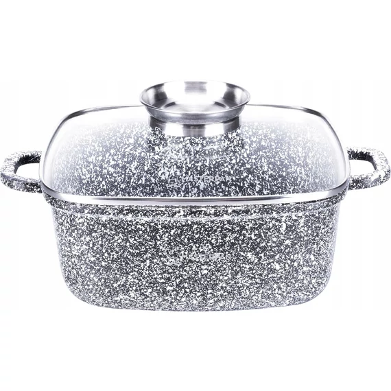 MASTERPAN MP-2108 FAZÉK ALUMÍNIUM NÉGYZET 24CM, GRÁNIT MÁRVÁNY, 4,4L