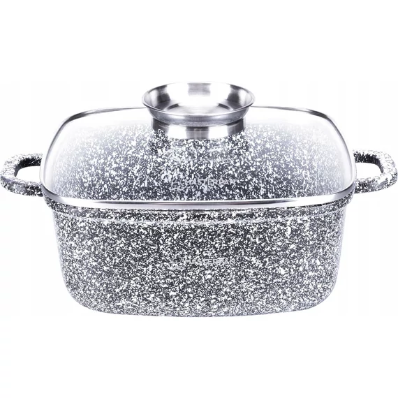 MASTERPAN MP-2109 FAZÉK ALUMÍNIUM NÉGYZET 26CM, GRÁNIT MÁRVÁNY, 5,5L