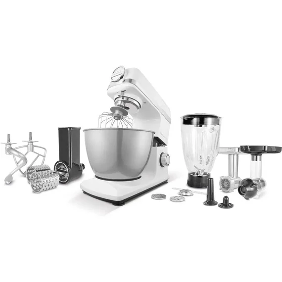 PHILCO PHSM 9000 Többfunkciós konyhai robotgép, 1200W, 5 l rozsdamentes acéledény, 6 fokozat, Fehér-Ezüst