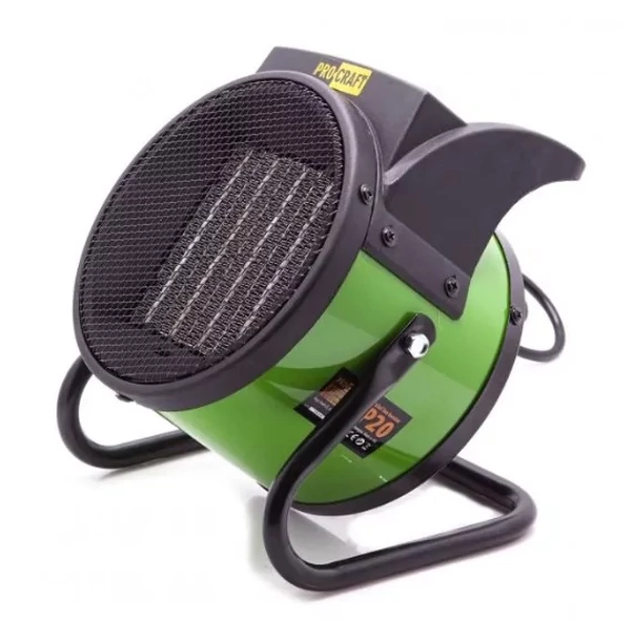 Procraft FP20 Fűtőventilátor, 3 teljesítmény fokozat 25/1000/2000 W, Beépített termosztát, Túlmelegedés elleni védelem, Kerámia fűtőelem