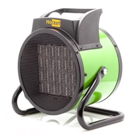 Procraft FP30 Fűtőventilátor, 3 teljesítmény fokozat 25/1500/3000 W, Beépített termosztát, Túlmelegedés elleni védelem, Kerámia fűtőelem