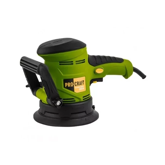 Procraft EX850E Excentercsiszoló, 450 W, 125 mm csiszolótárcsa, 7000-14000 fordulat/perc fordulatszám, 1.5 m kábel, porelszívó zacskó