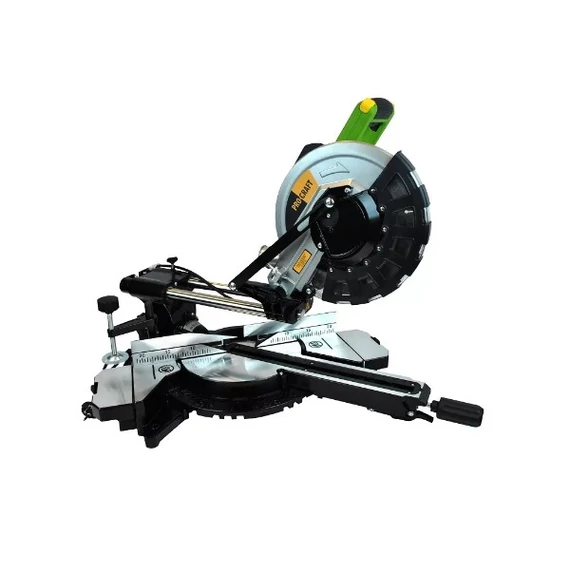 Procraft PGS256 utazó gérvágó fűrész, 2000 W, 4000 fordulat/perc, vágási kapacitás 0°/45 (mm) 120x50/80x30 Vágási hossz: 300mm (200mm 45°-nál) Vágási magasság: 72mm (40mm 45°-nál)