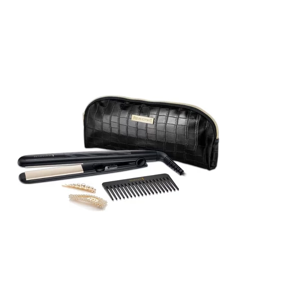 Remington S3505GP StyleEdition hajsimító ajándékcsomagolásban, 150-230 fok között állítható hőmérséklet, 15mp-es felmelegedés, 110mm hosszúságú rugalmas simító lapok