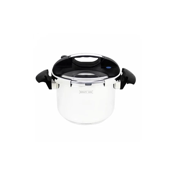 Royalty Line RL-PS6L Nagynyomású kukta, 6 liter, 22 cm átmérő, Inox, 8 liter -átmérőjű 24 cm átmérőjű