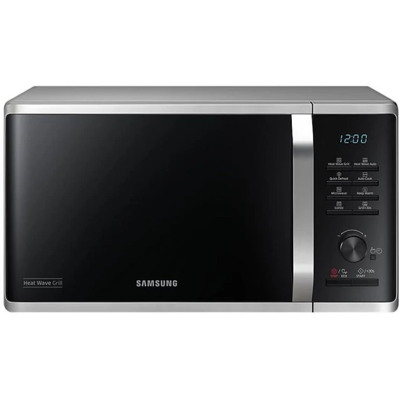 Samsung MG23K3575AS/EO Mikrohullámú sütő, 23L, 800W, Mechanikus, Grill, Inox