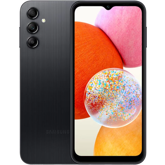 Samsung Galaxy A14 kártyafüggetlen mobiltelefon SM-A145 Dual SIM 64GB 4GB fekete (SM-A145RZKUEUE) !!!A KÉSZLET EREJÉIG!!!